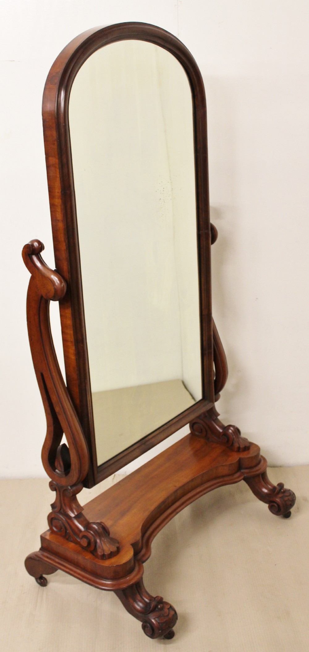 victorian mahogany cheval mirror