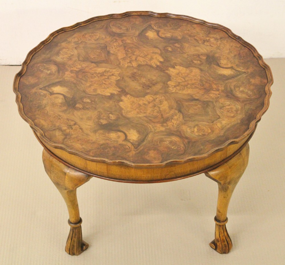 burr walnut coffee table