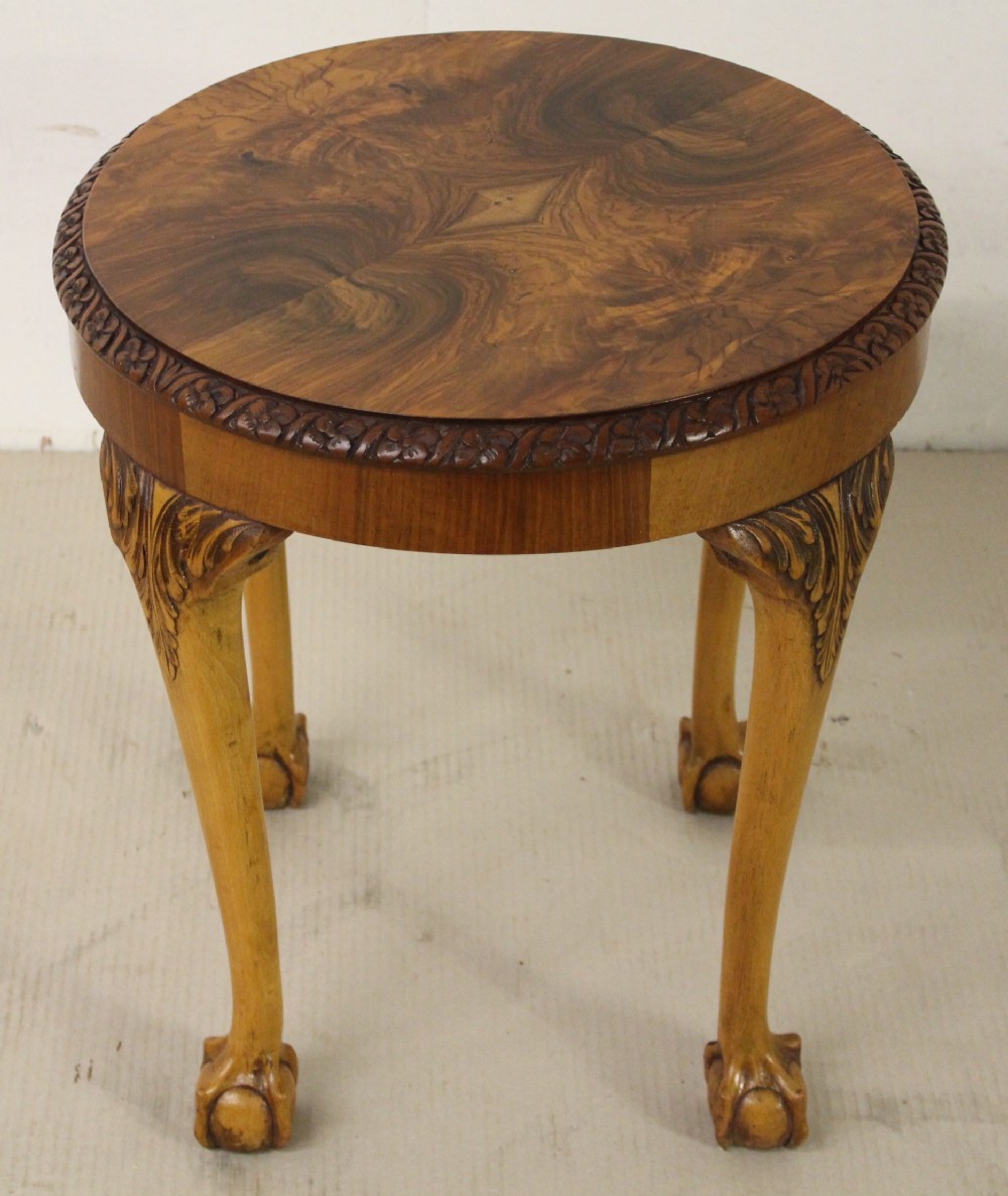 burr walnut coffee table