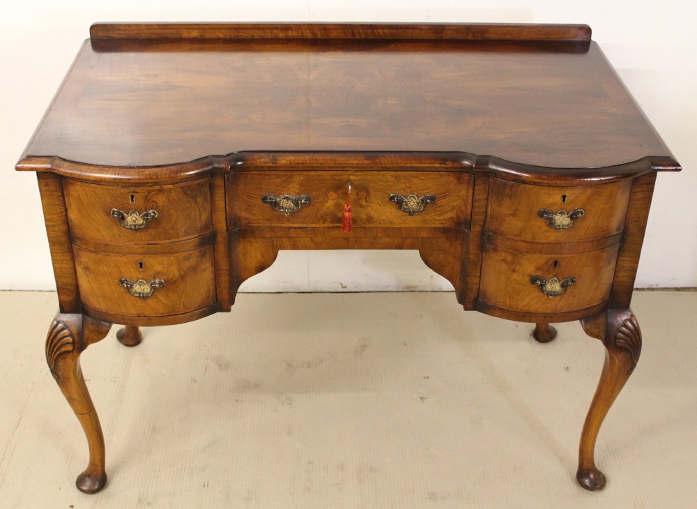 burr walnut side table by maple an co