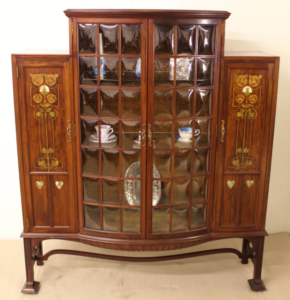 art nouveau display cabinet by shapland and petter