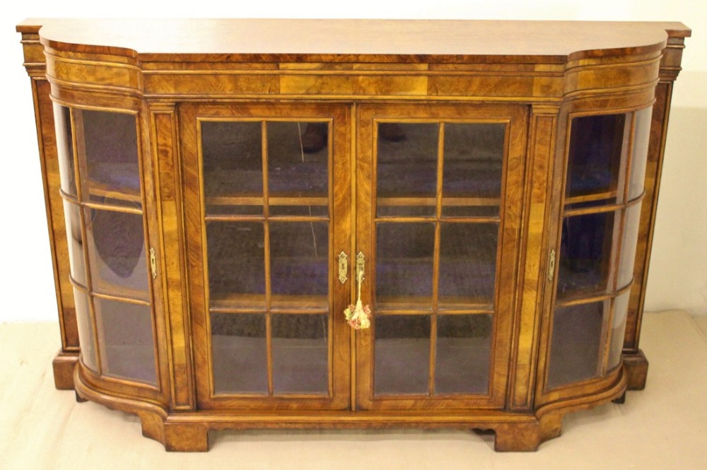 burr walnut credenza