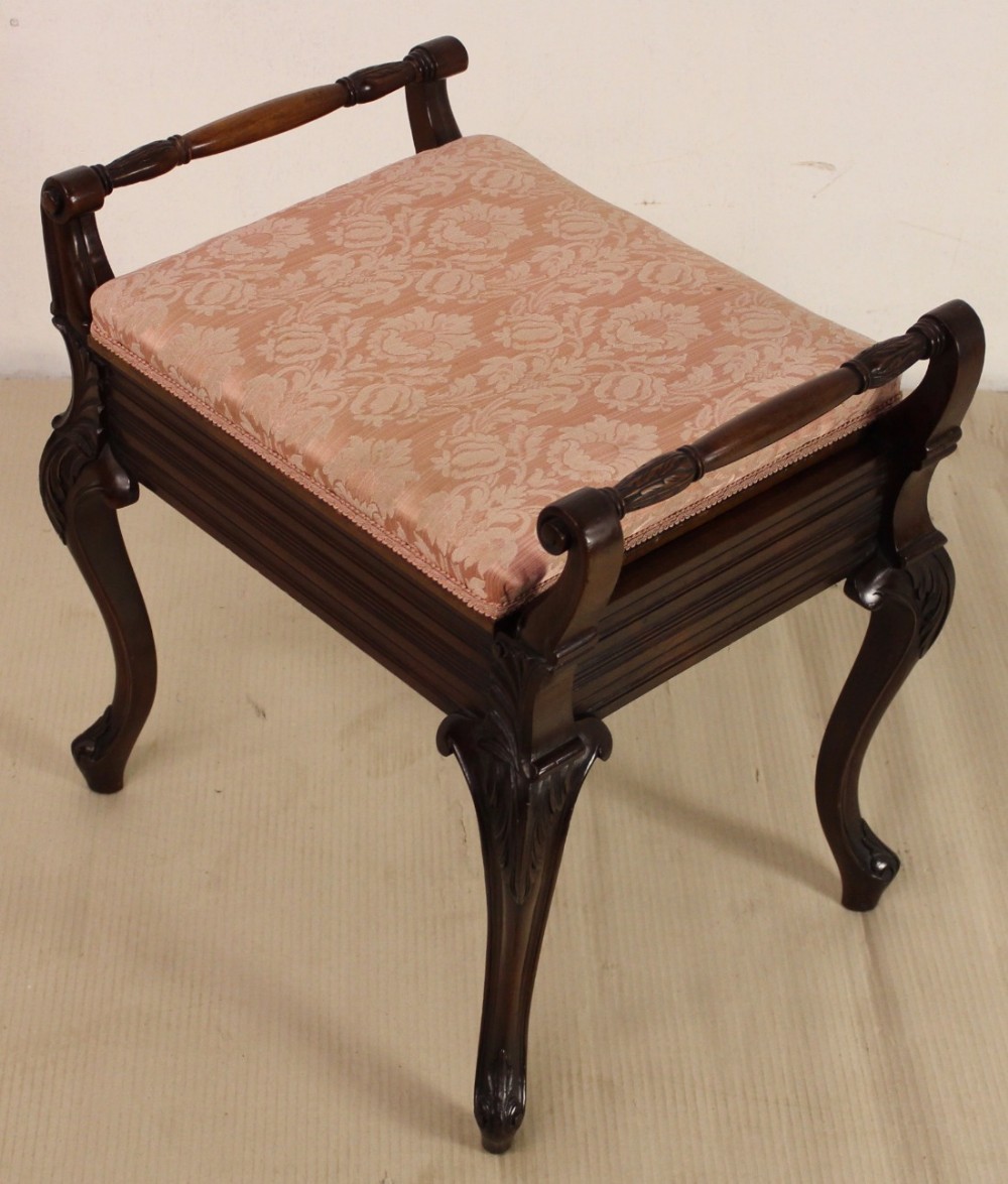 mahogany piano stool