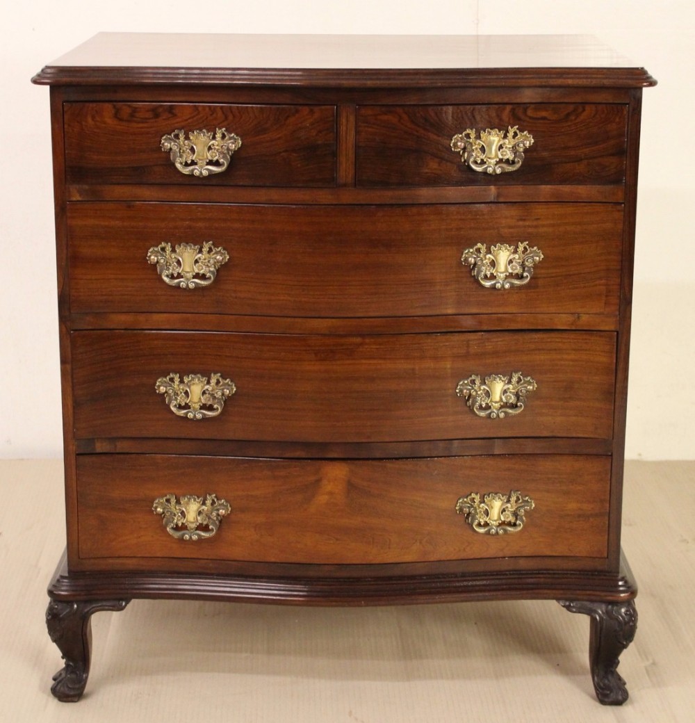 rosewood serpentine bachelors chest