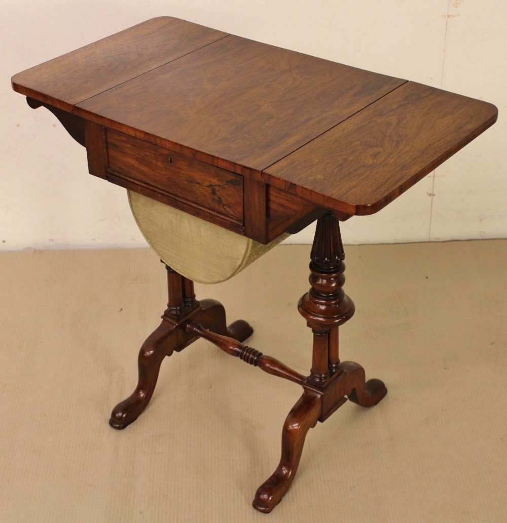 early victorian gillows rosewood work table