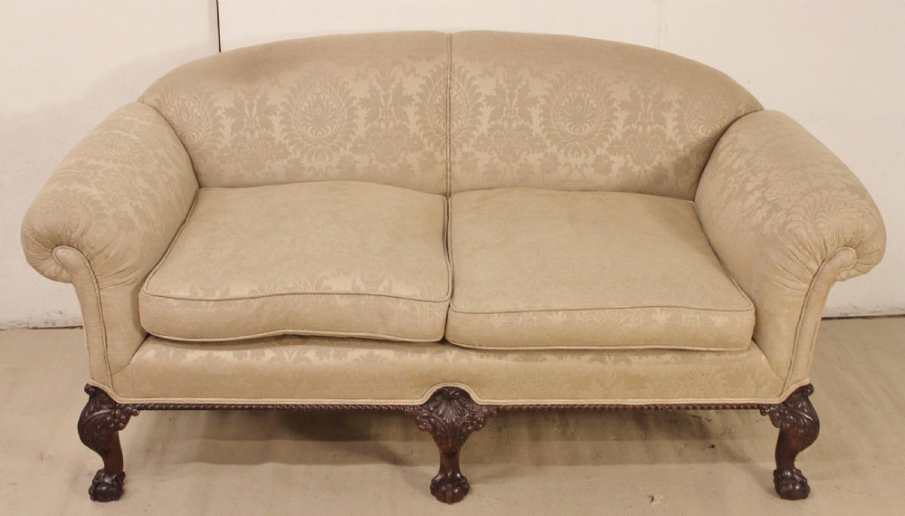 mahogany chippendale style settee