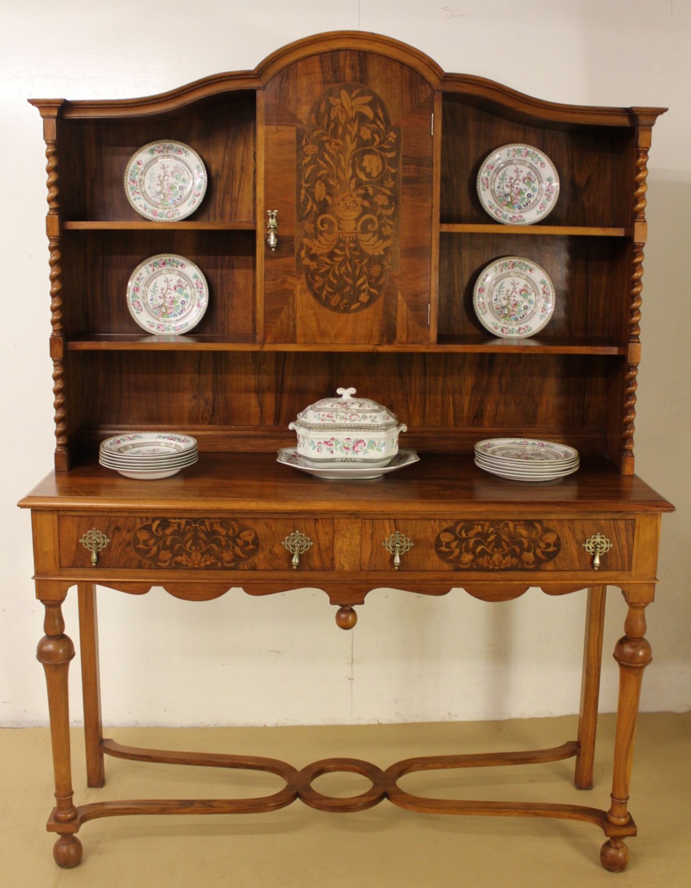 burr walnut and marquetry dresser