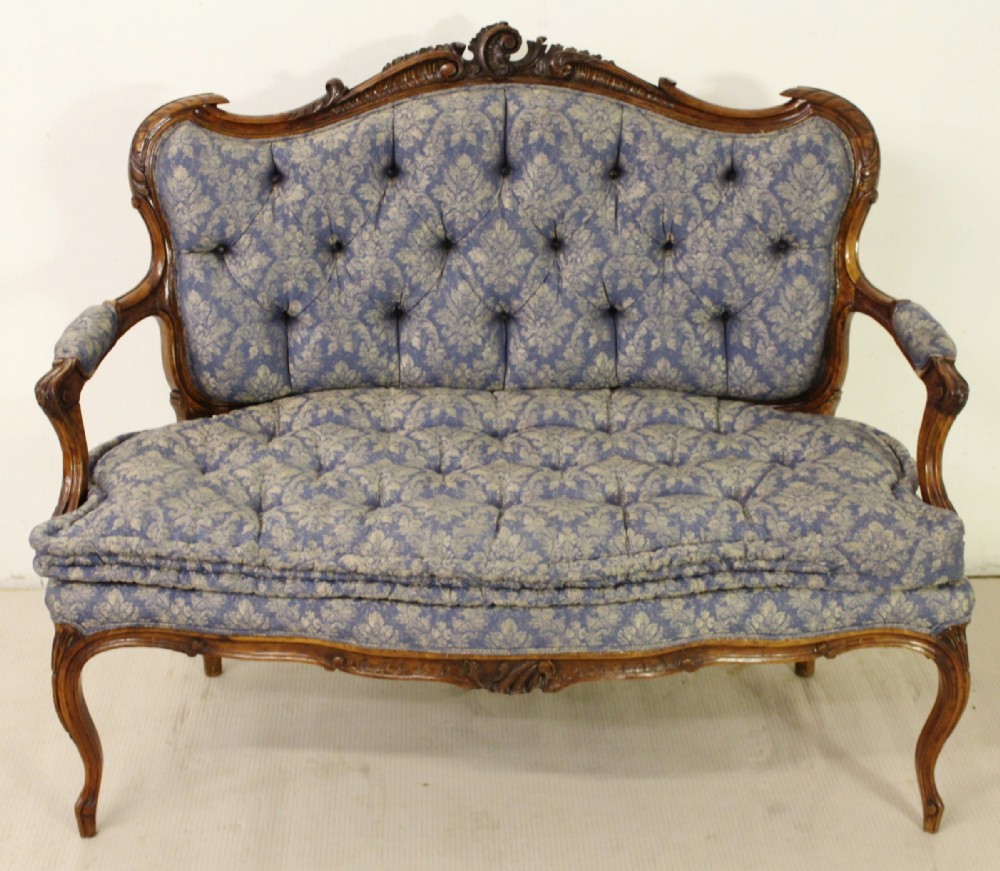 french walnut settee