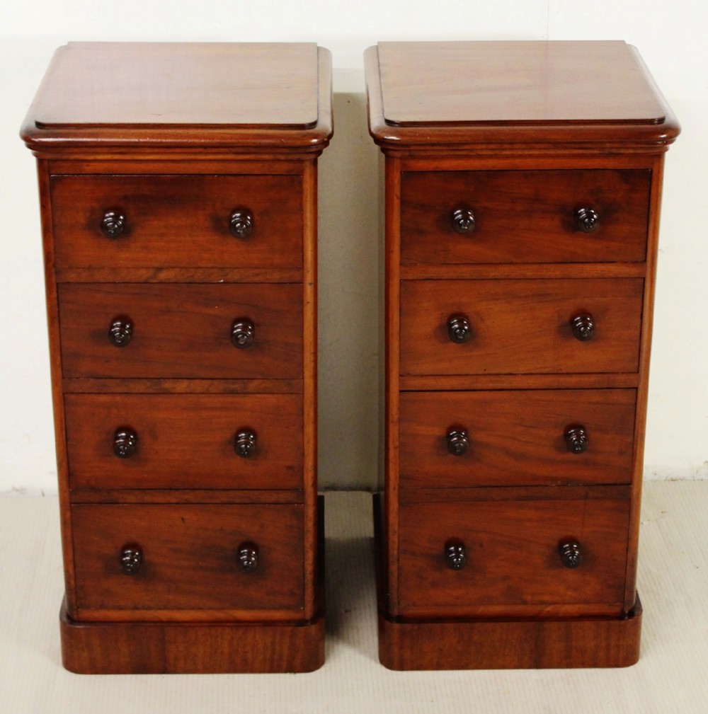 pair of victorian mahogany bedside chests