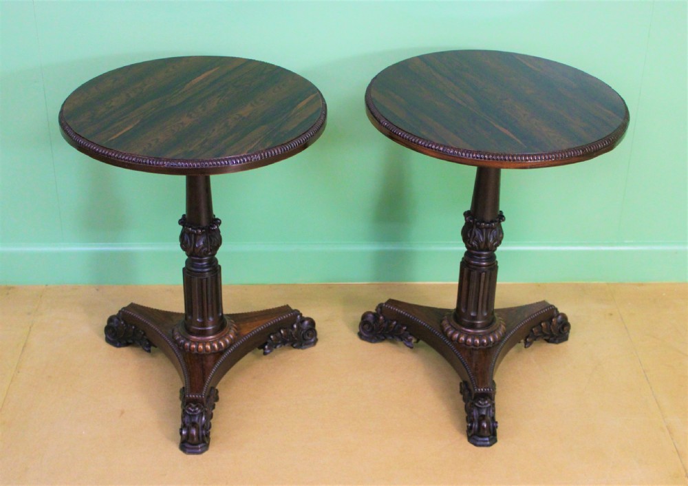 pair of regency rosewood wine tables by gillows