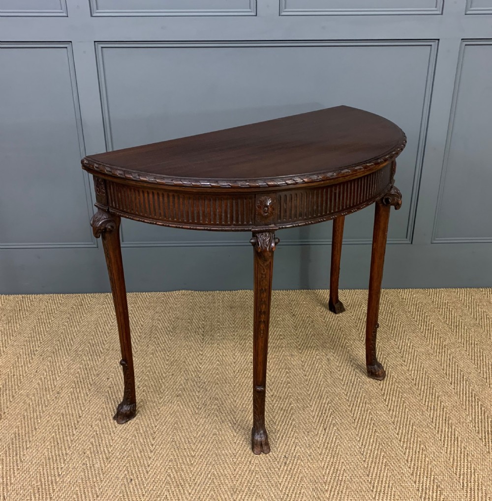 adams style mahogany card table