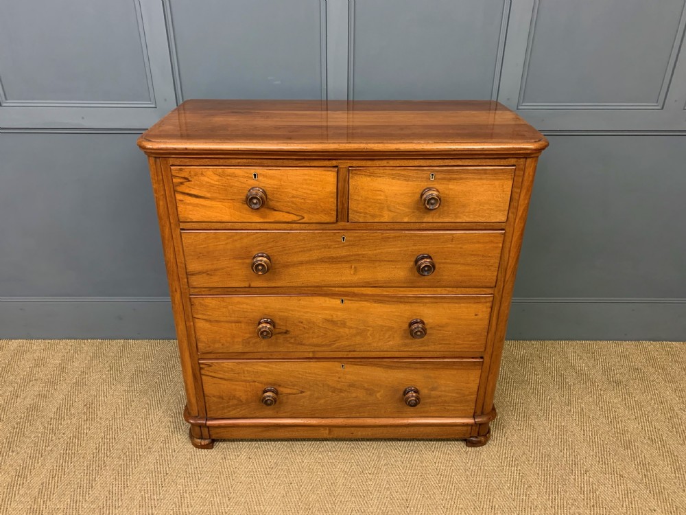 victorian walnut chest of drawers