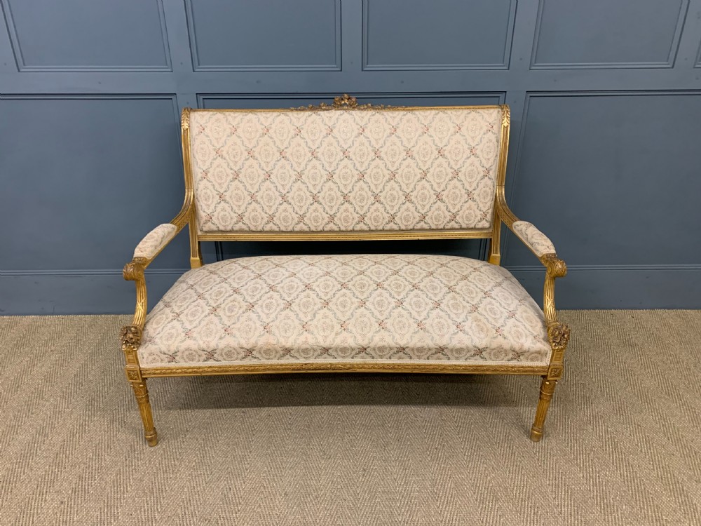 19th century french giltwood settee