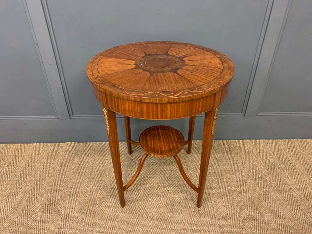 inlaid satinwood occasional table