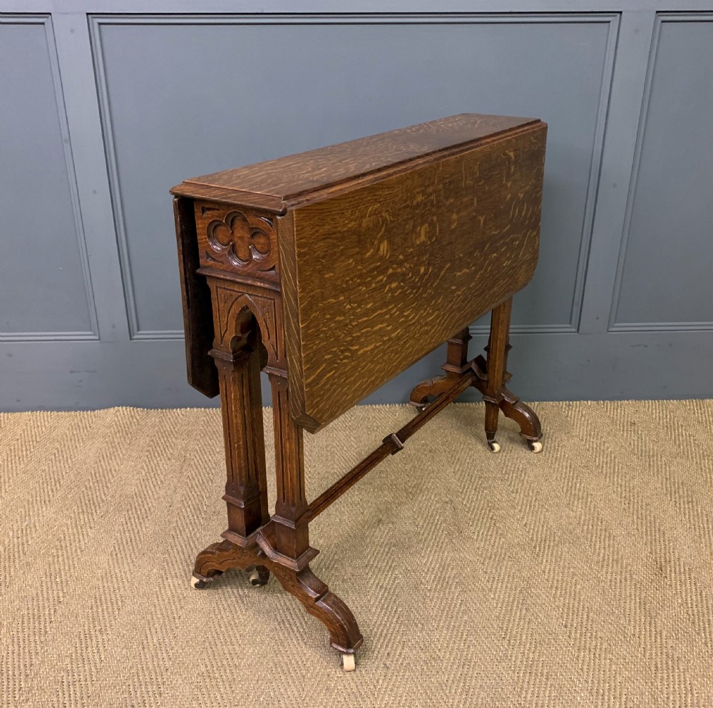 victorian neo gothic oak sutherland table