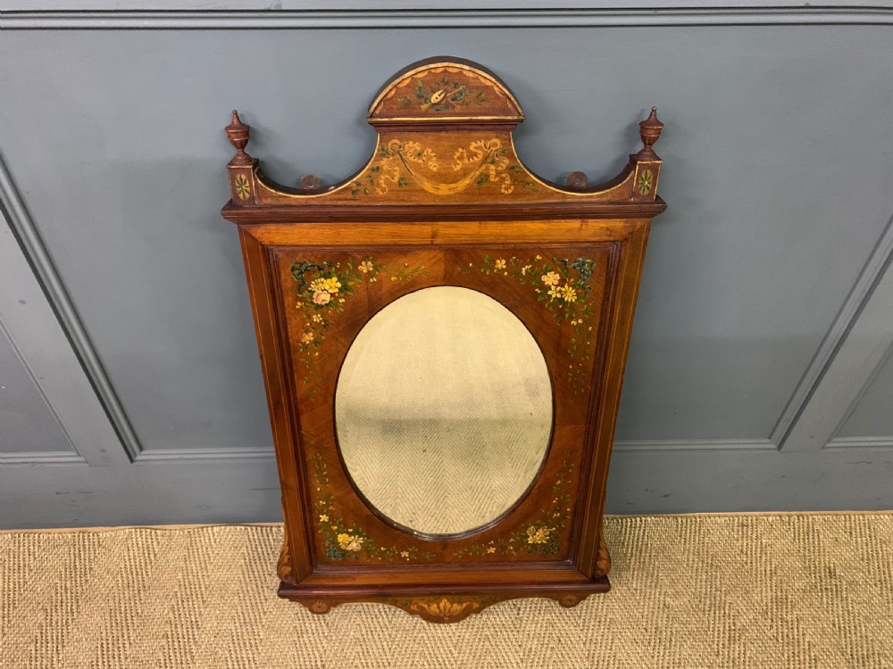 edwardian painted mahogany wall mirror