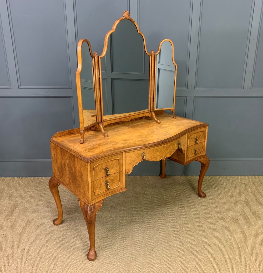 burr walnut dressing table