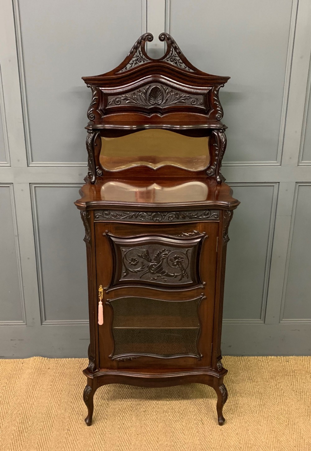 maple and co victorian mahogany cabinet