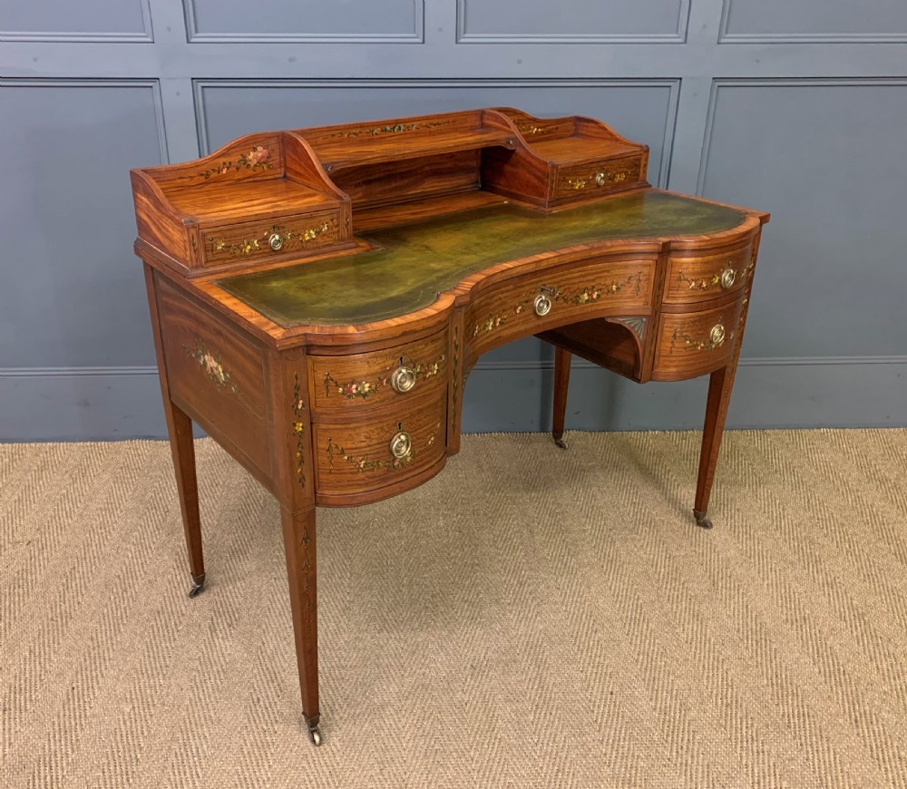 painted satinwood writing desk