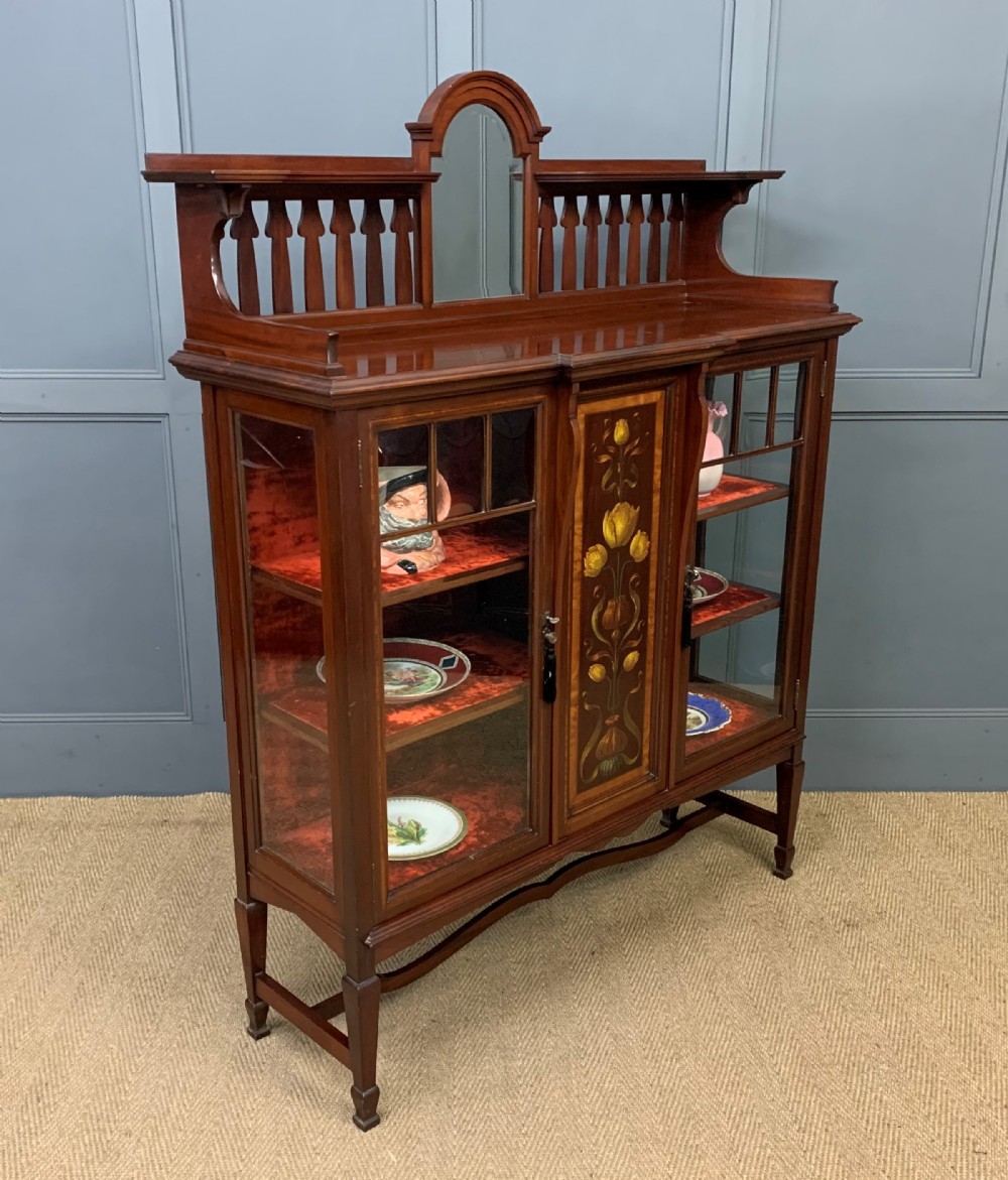 shapland and petter mahogany display cabinet
