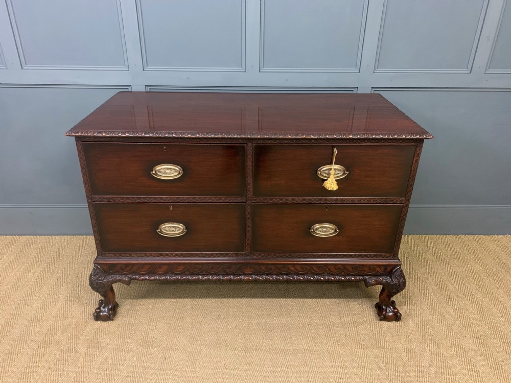 large mahogany chippendale style chest