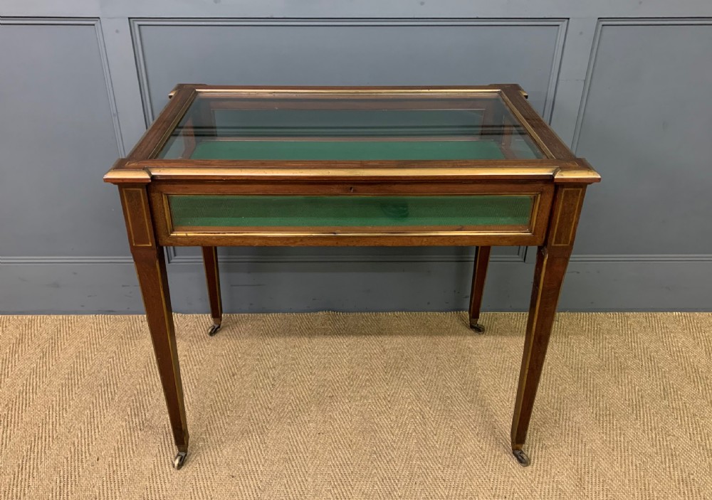 brass inlaid bijouterie table