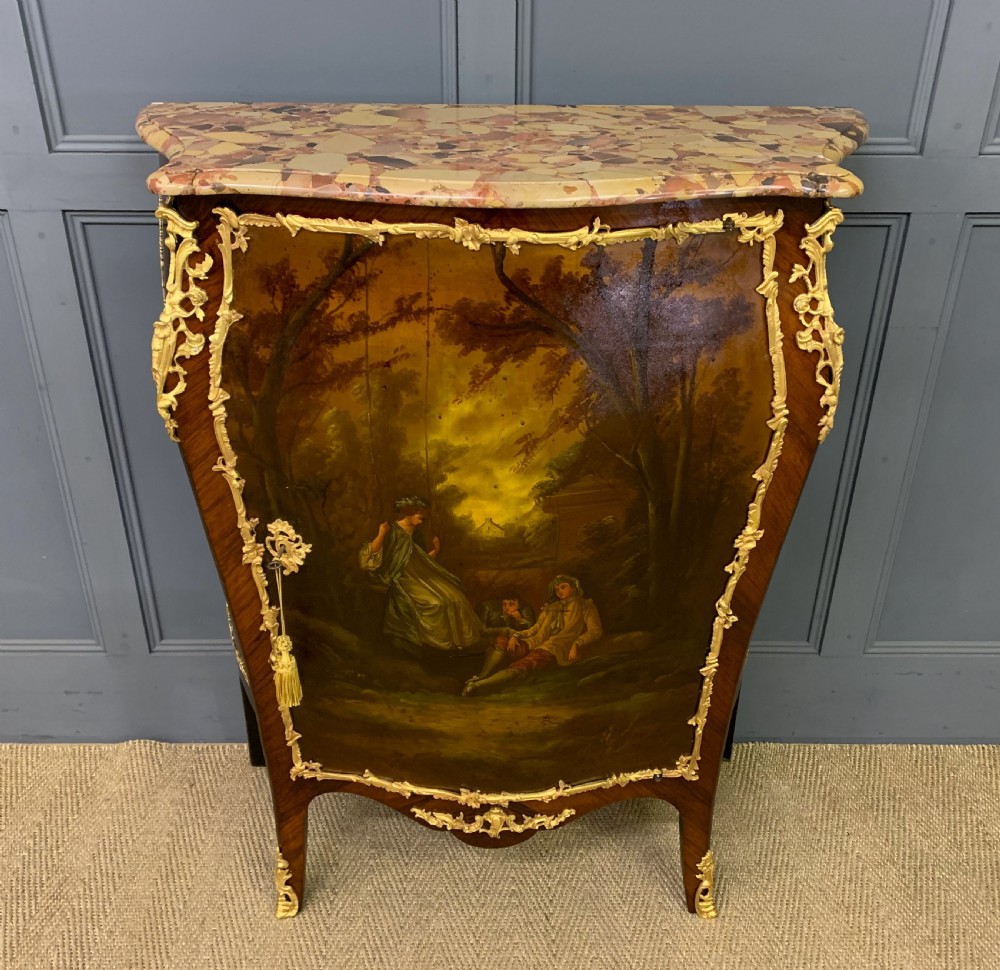 19th century rosewood vernis martin meuble d'appui