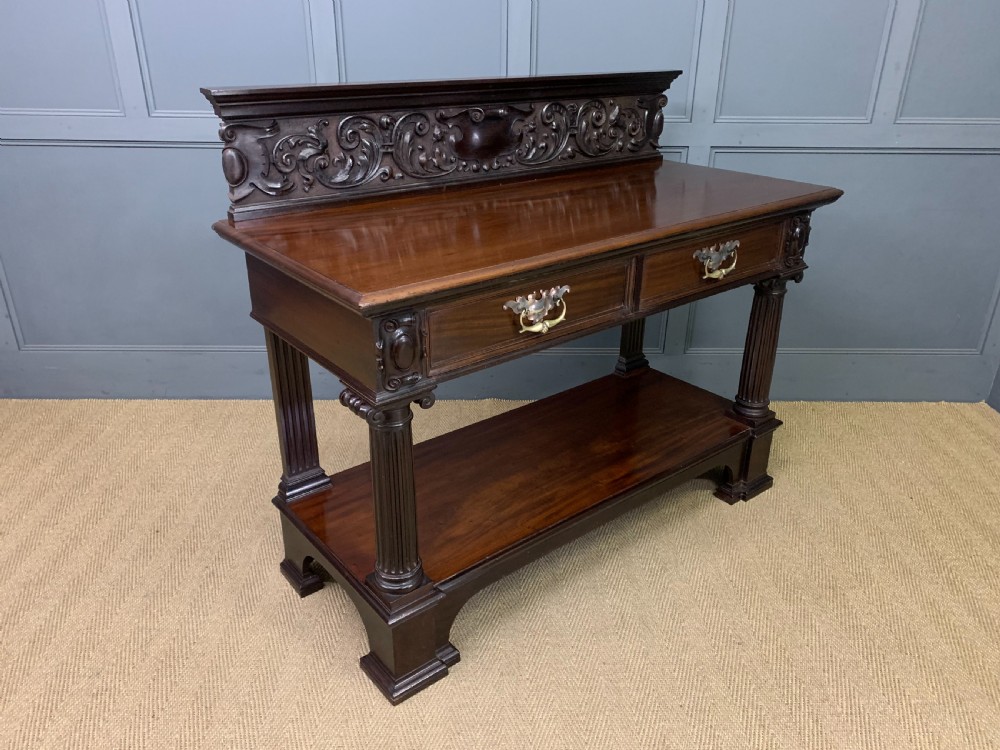 victorian carved mahogany buffet