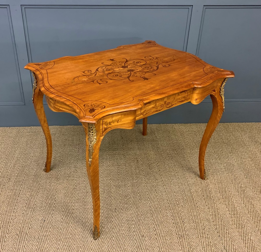 19th century inlaid satinwood table