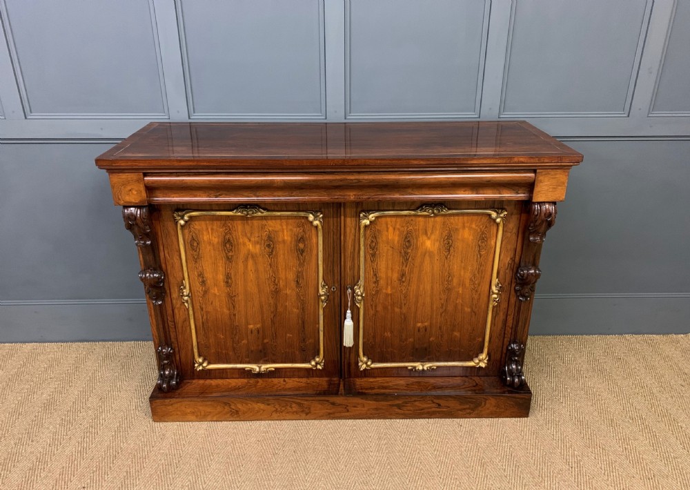 regency period rosewood side cabinet