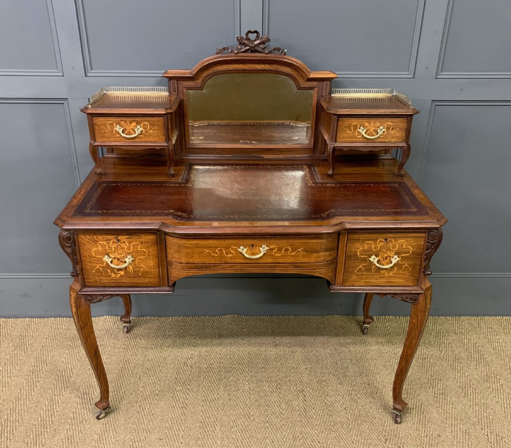 victorian inlaid writing desk by jas shoolbred