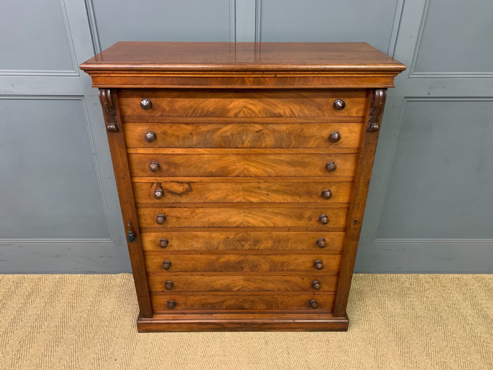 victorian mahogany wellington chest