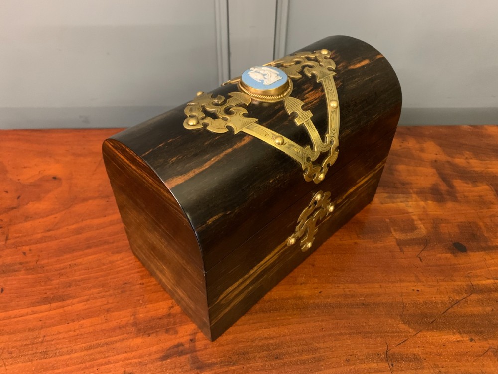 victorian coromandel stationary casket
