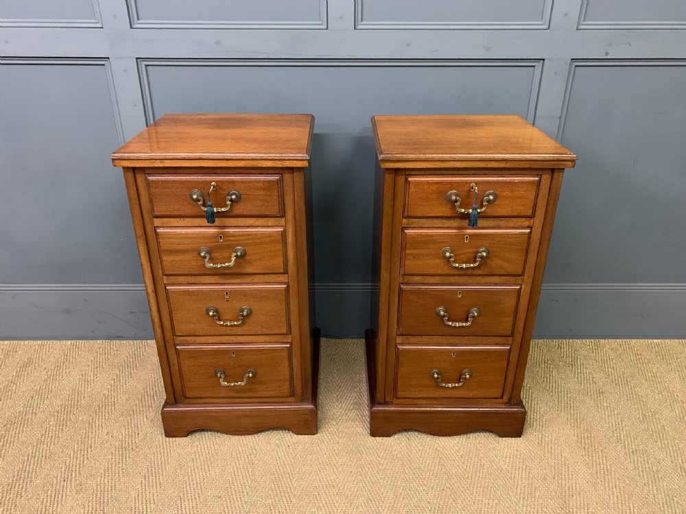 pair of victorian bedside chests