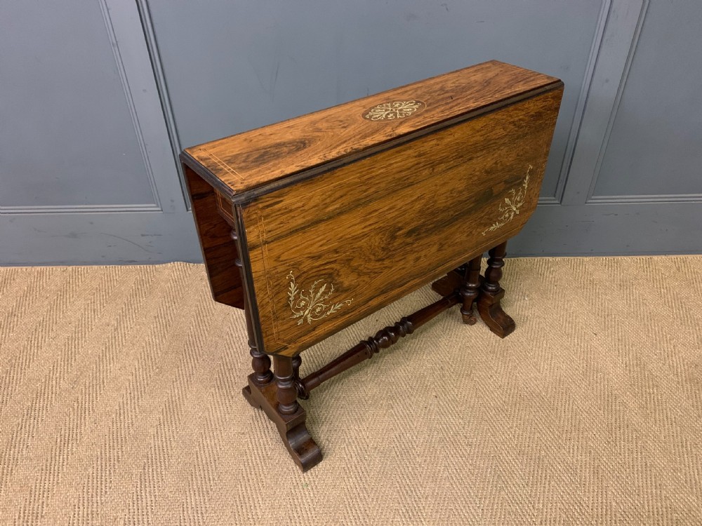 inlaid rosewood sutherland table