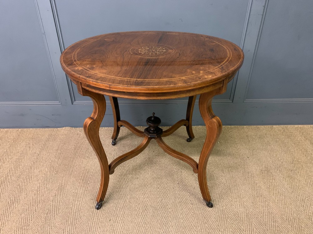 inlaid rosewood occasional table