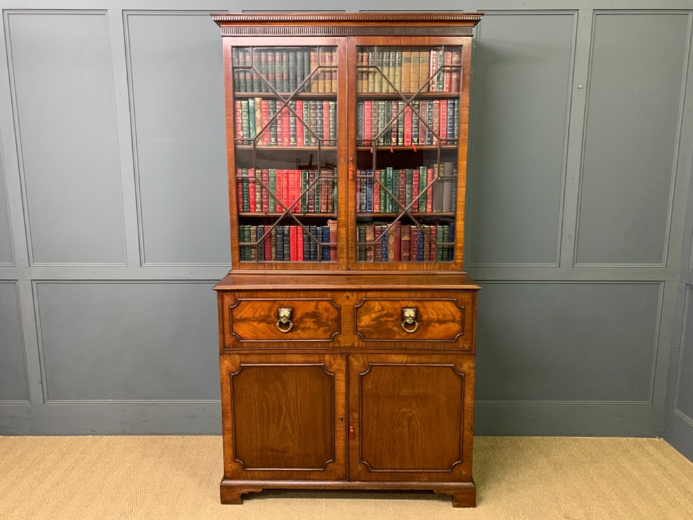 george iii mahogany secretaire bookcase