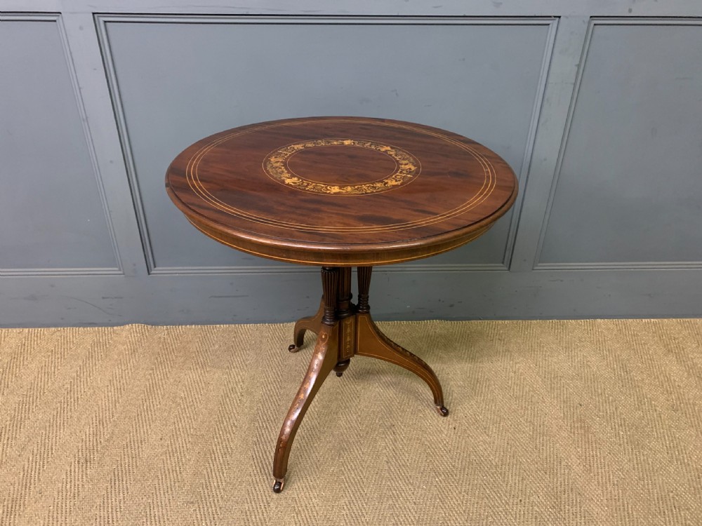 inlaid mahogany occasional table by maple co