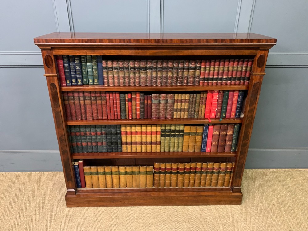 victorian mahogany open bookcase