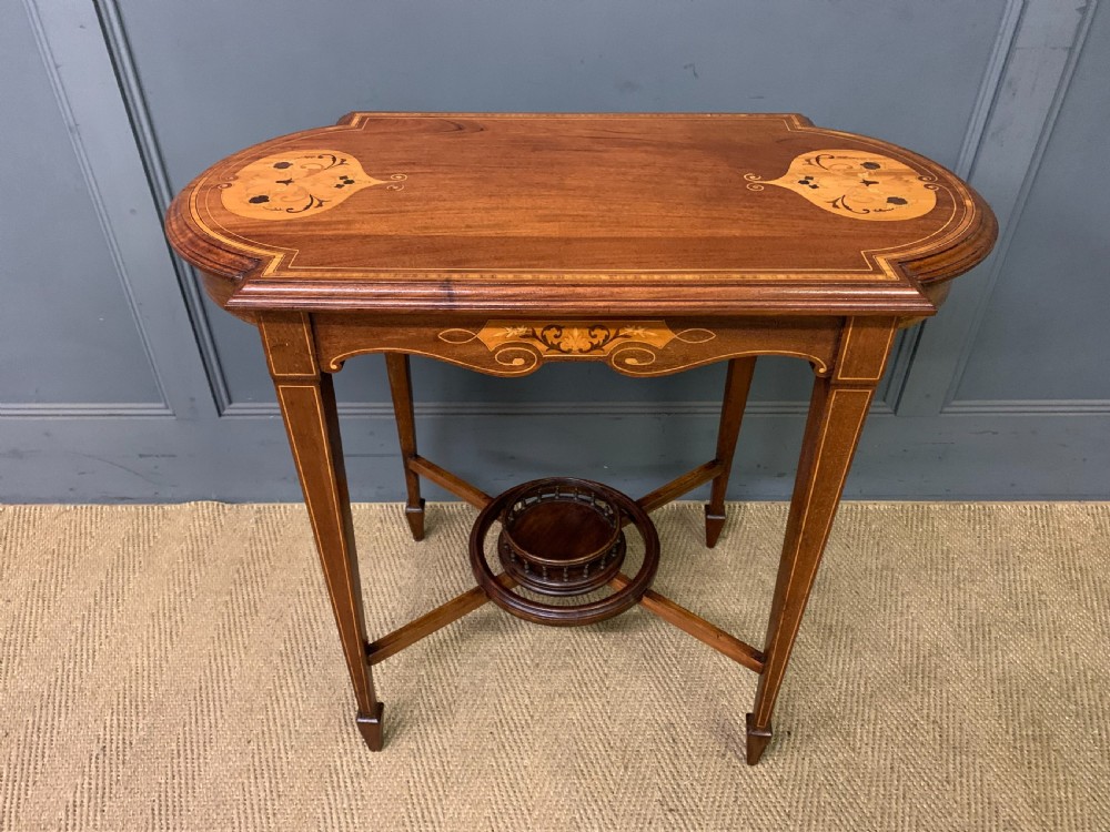 pretty inlaid mahogany table