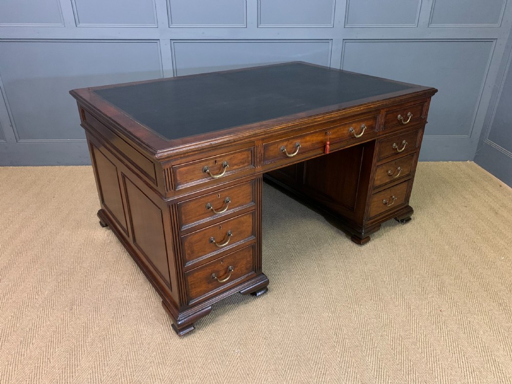 mahogany partners pedestal desk by maple co