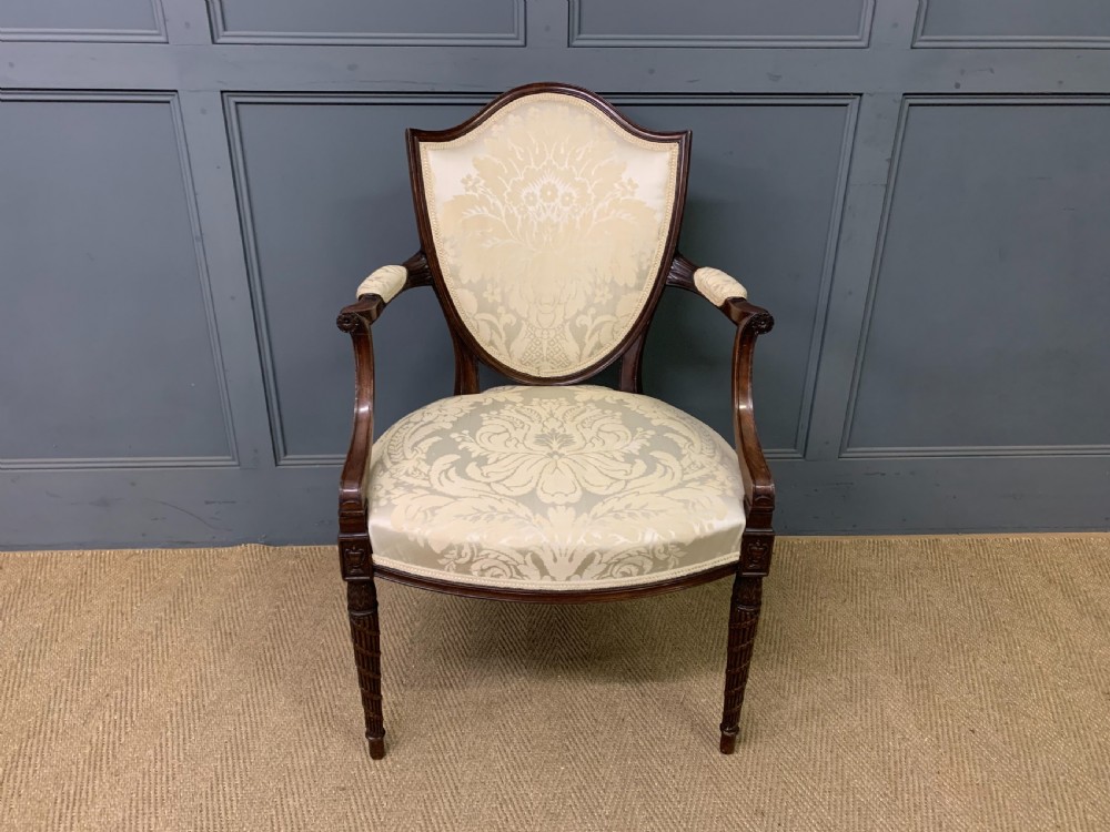 hepplewhite style mahogany armchair