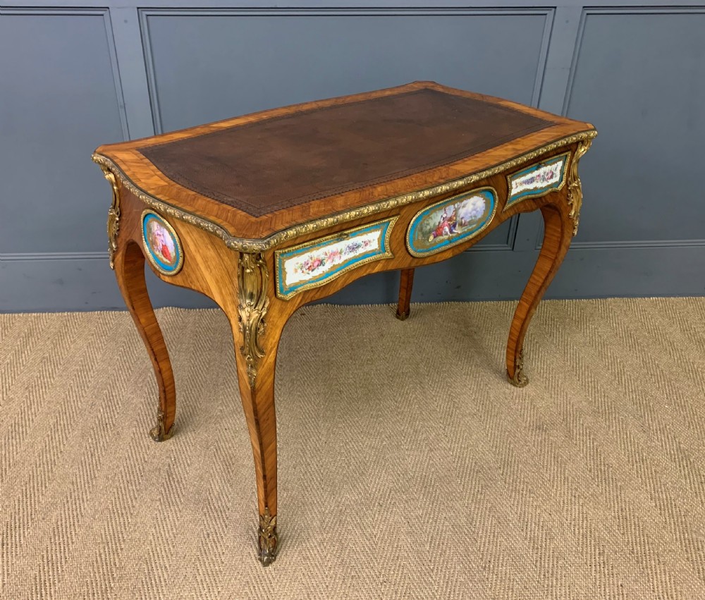 french tulip wood bureau plat
