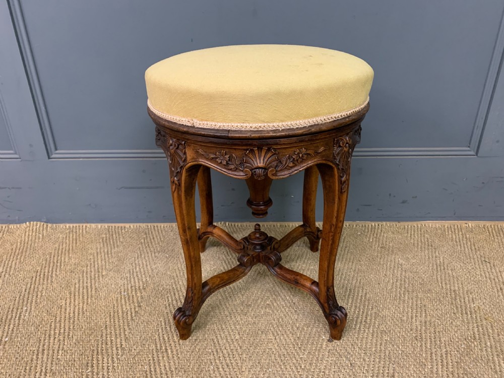french walnut adjustable piano stool