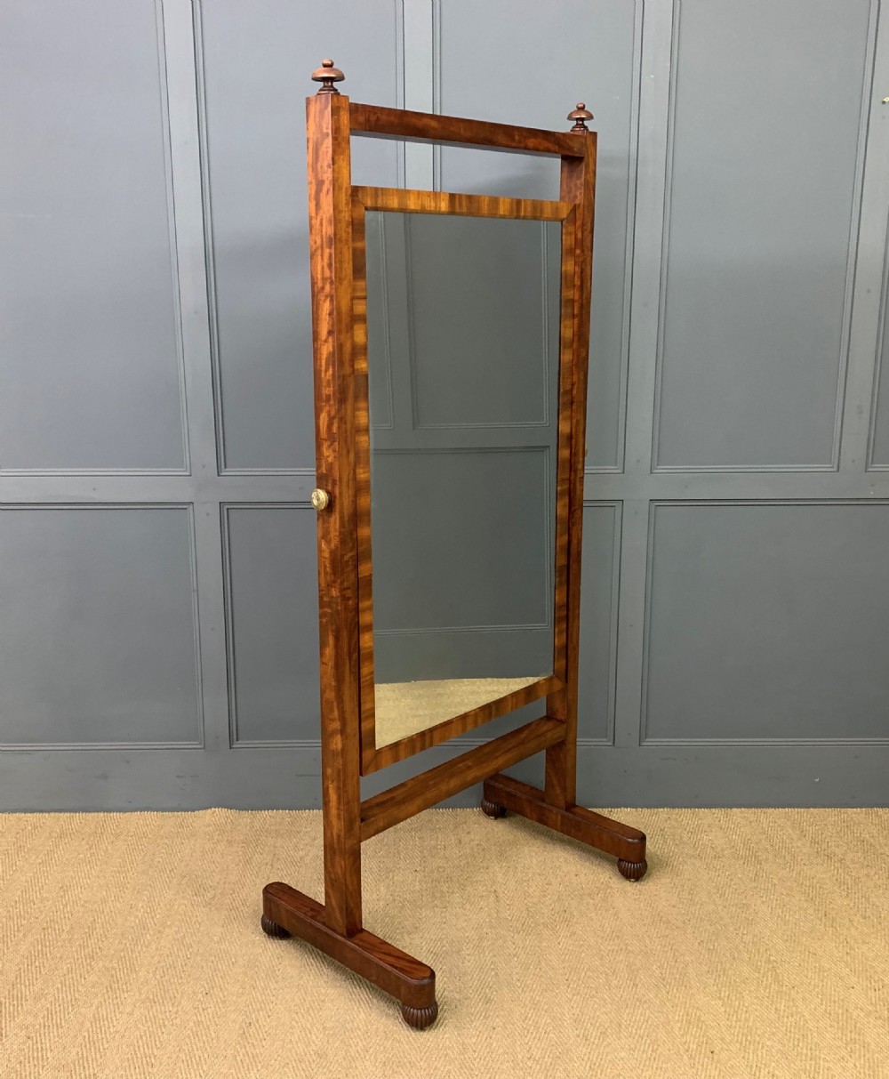 george iv mahogany cheval mirror