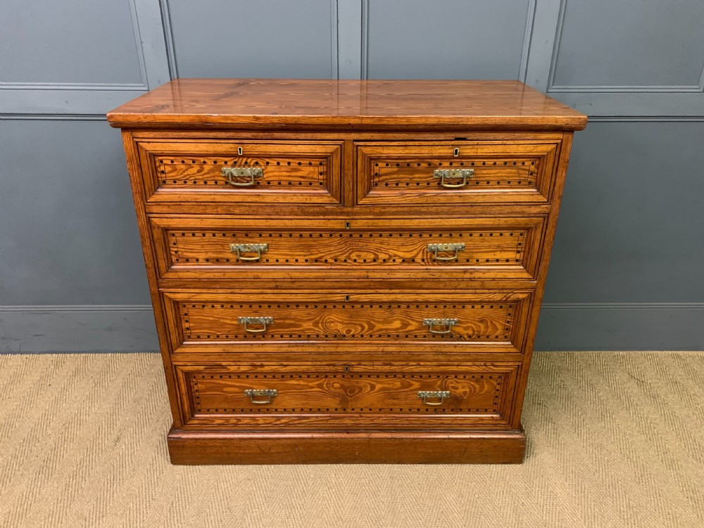 pitch pine aesthetic period chest of drawers