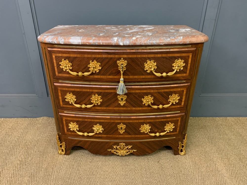 french kingwood marble topped commode