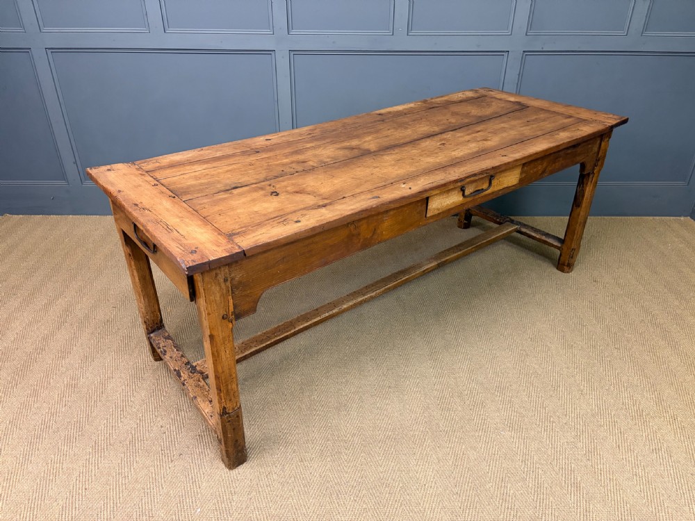 early 19th century fruitwood farmhouse refectory table