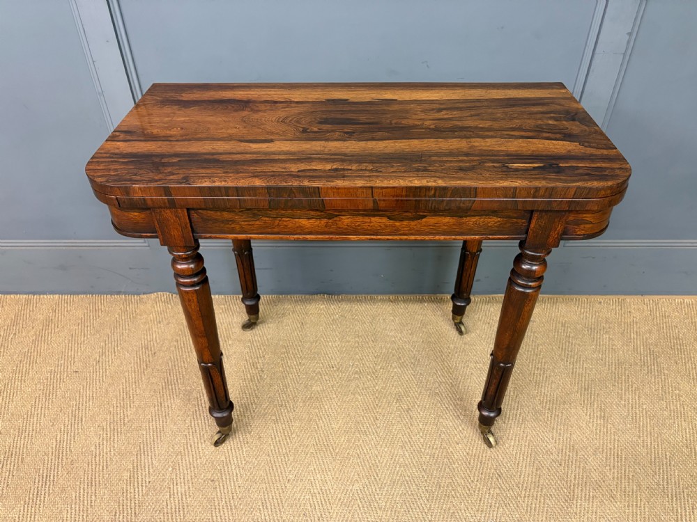 early victorian rosewood card table