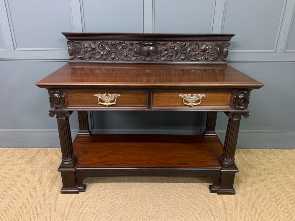victorian carved mahogany buffet